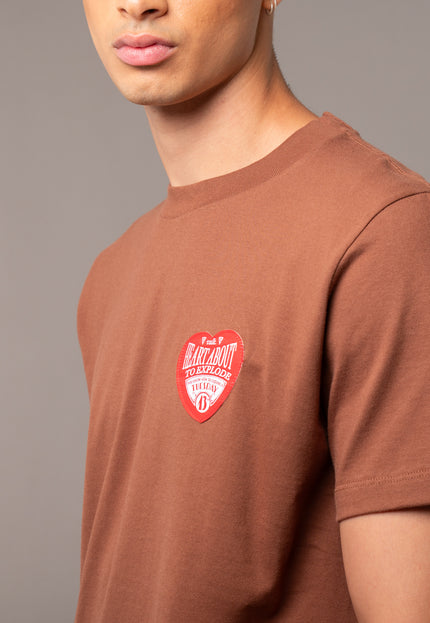 Remera Heart Brown