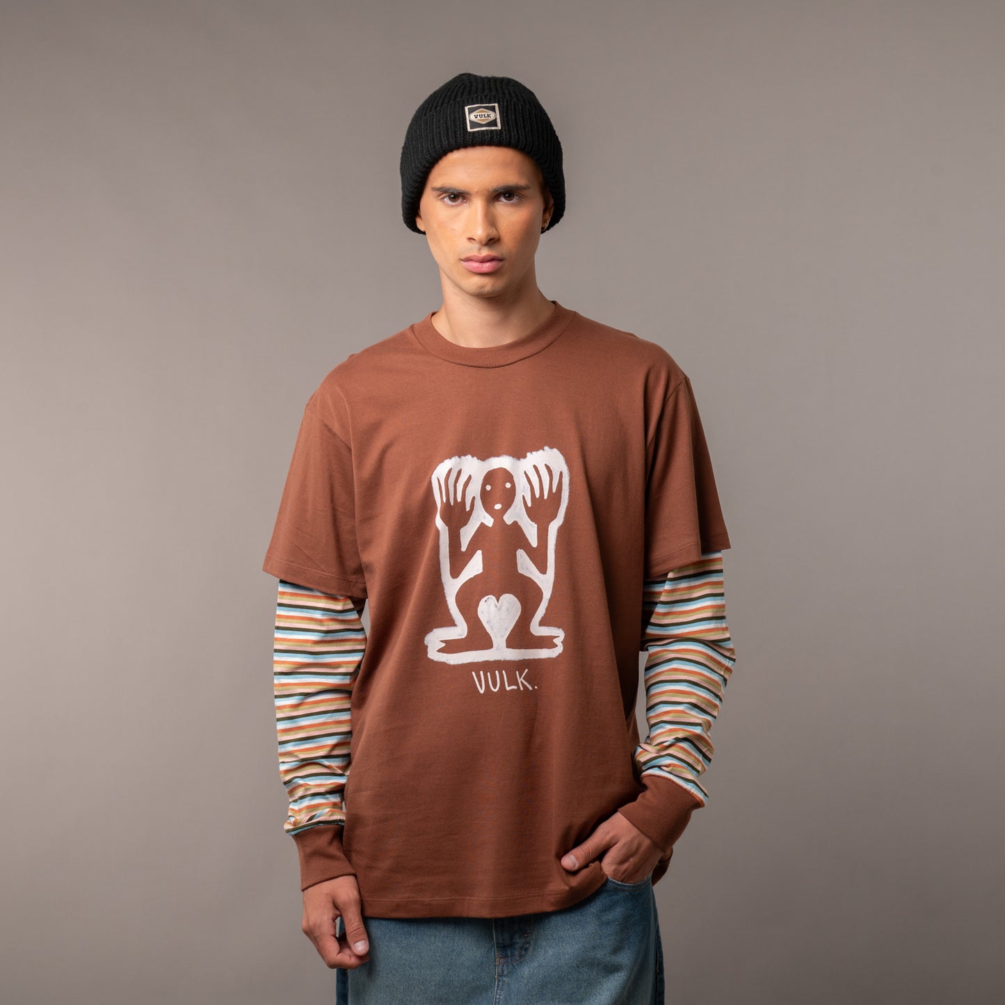 Remera Vulk Trapped Brown