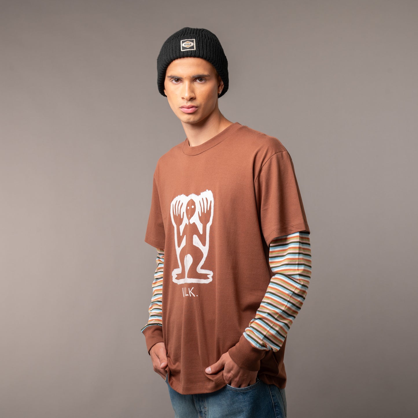 Remera Vulk Trapped Brown