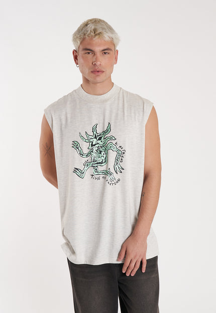 Musculosa Trip Cream Grey