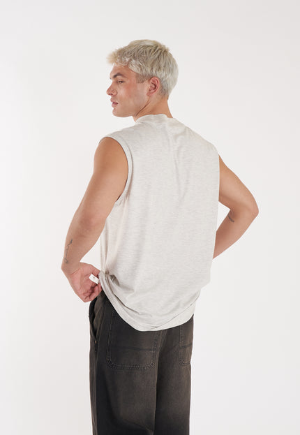 Musculosa Trip Cream Grey