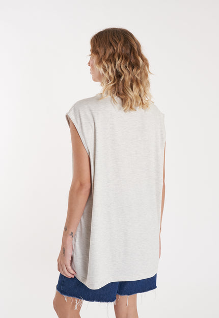 Musculosa Trip Cream Grey