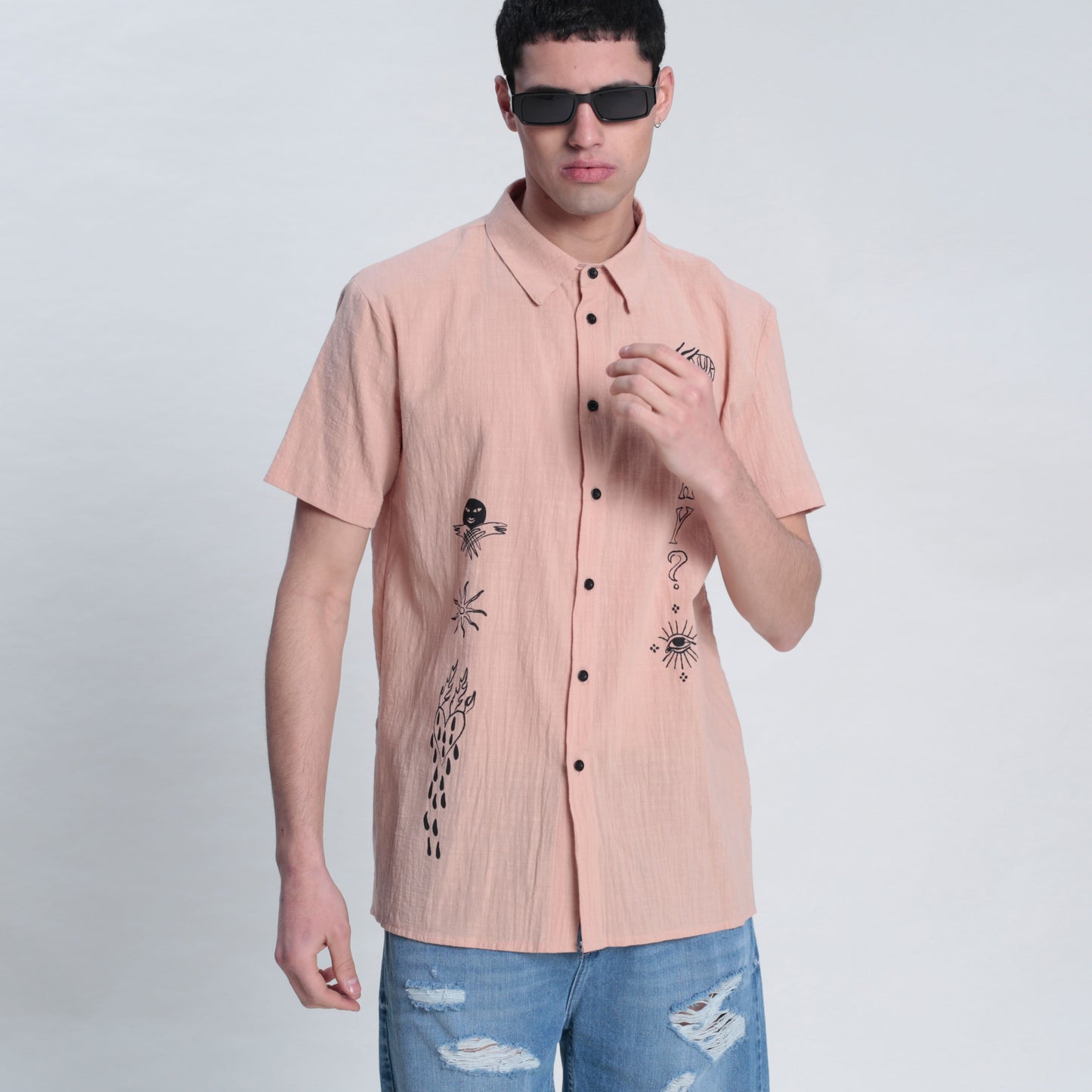 SHIRT SYMBOL PEACH PINK