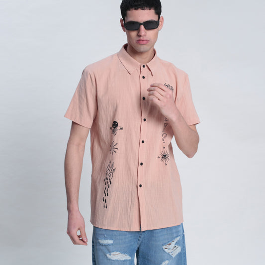 SHIRT SYMBOL PEACH PINK