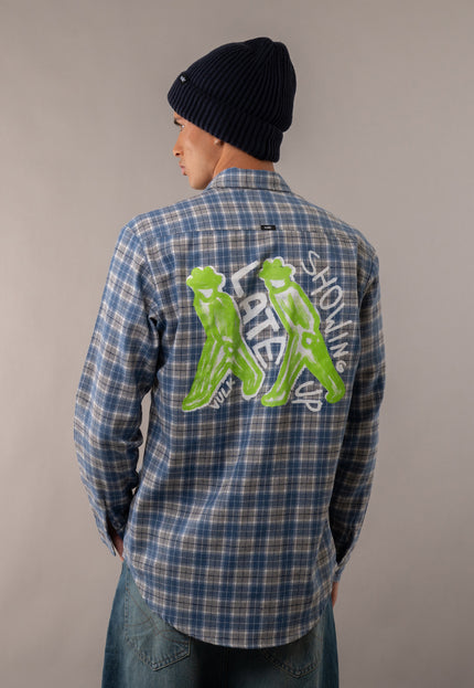 Camisa Ml Woods Blue