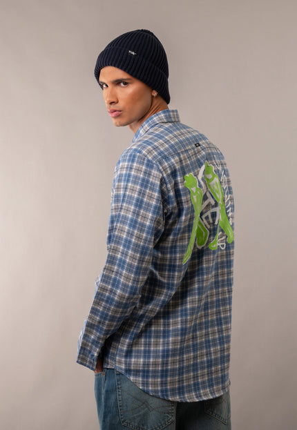 Camisa Ml Woods Blue