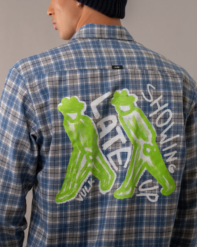 Camisa Ml Woods Blue