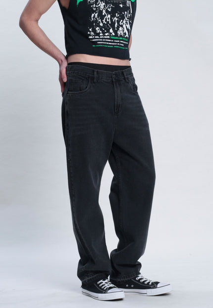 BAGGY TRASH JEAN BLACK