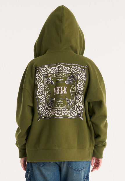 Campera Canguro Dallas Ziphood Green