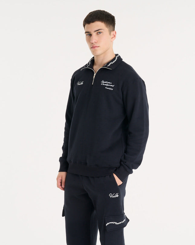 Buzo Felix Half Zip Black