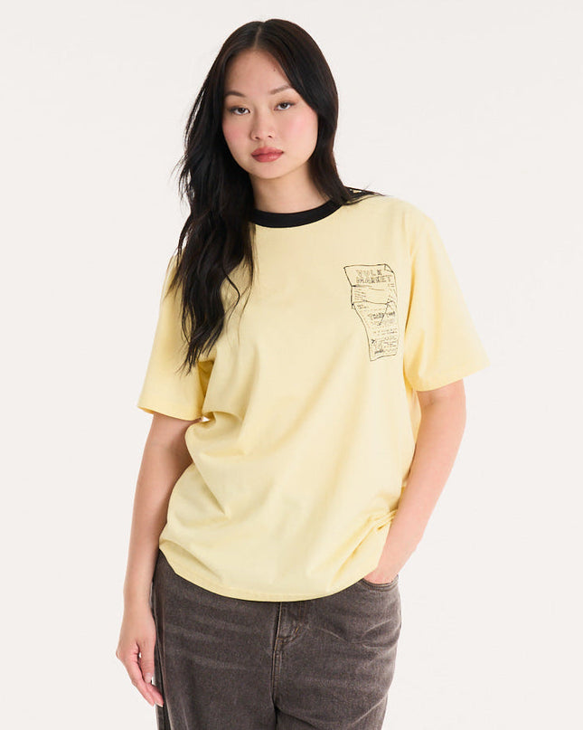 Remera Market Pastel Yellow