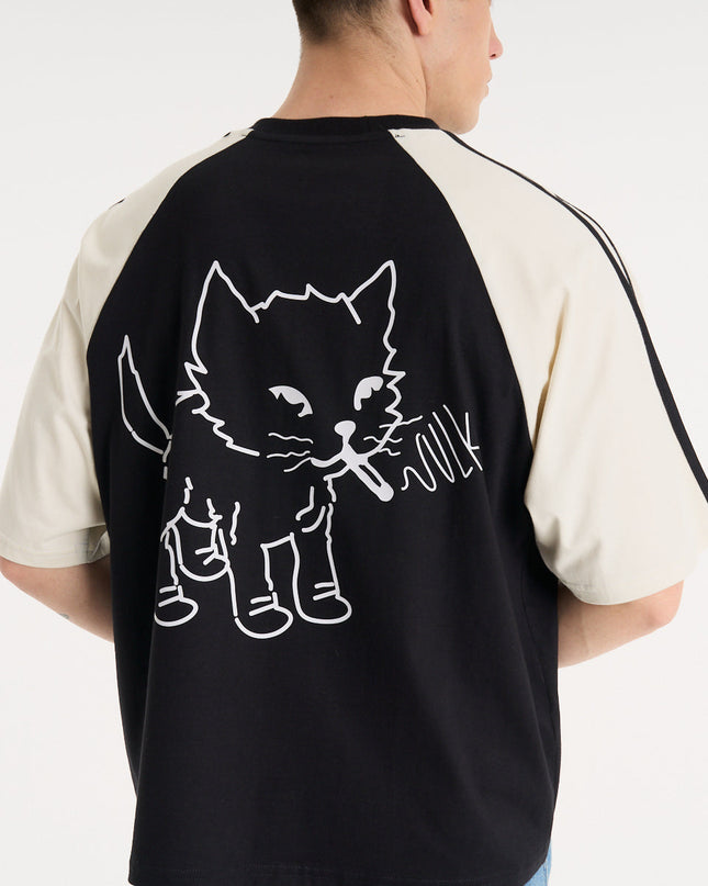 Remera Rebel Cat Black