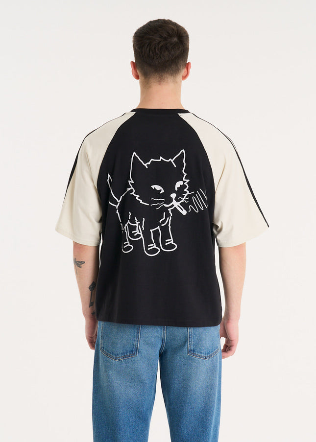 Remera Rebel Cat Black