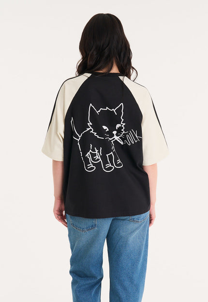 Remera Rebel Cat Black